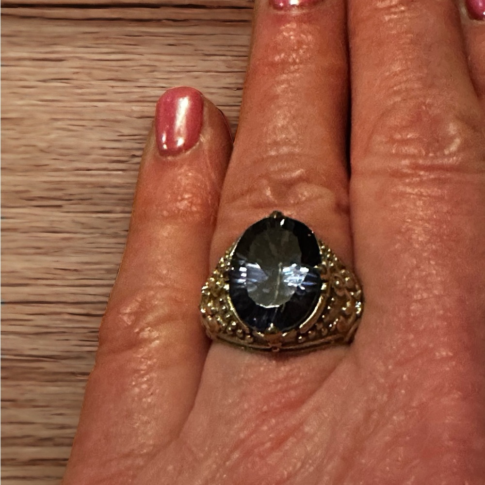 Blue Mystic Topaz Solid Sterling Silver Ring